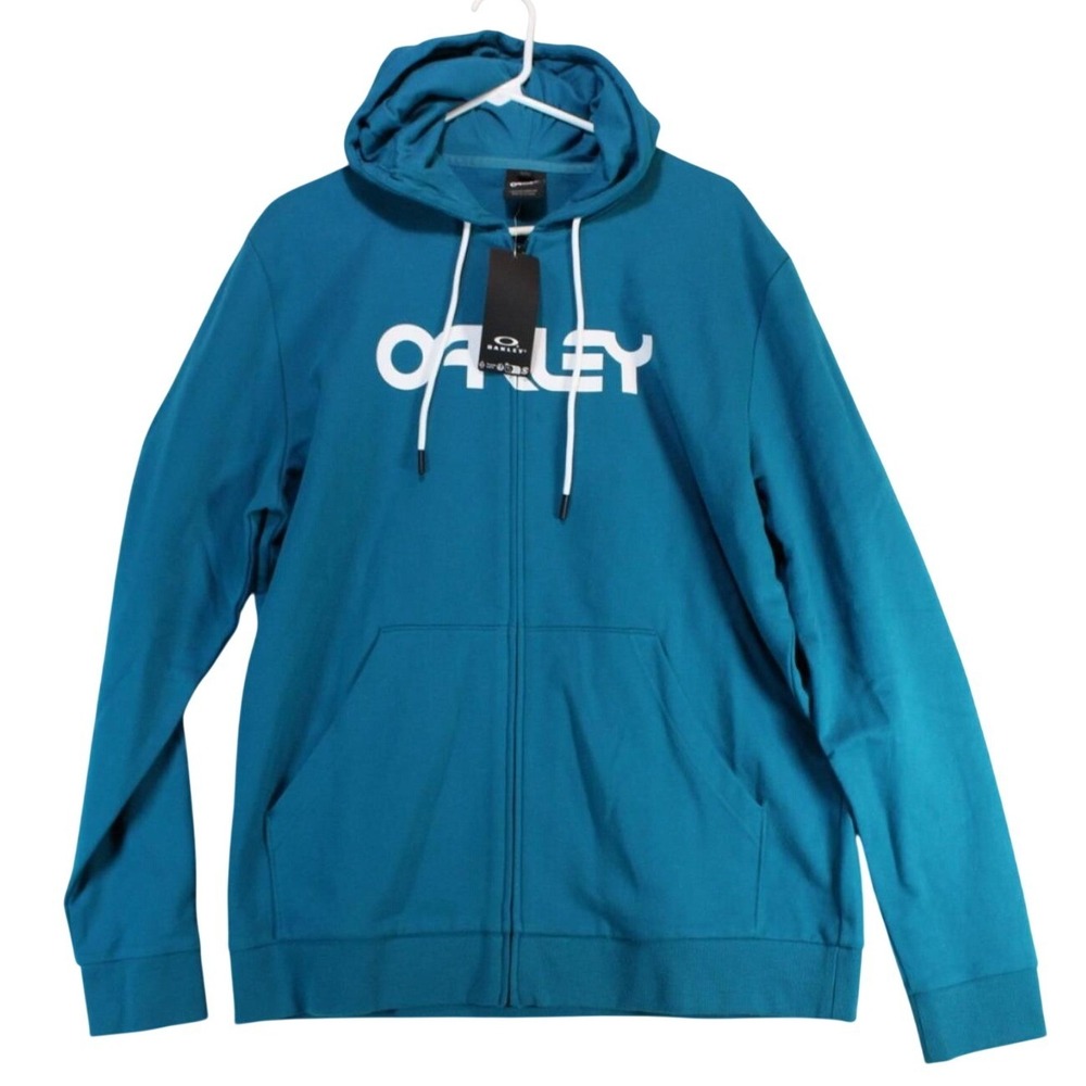 Oakley Teddy Full Zip Hoodie Aurora Blue Mens Large FOA403605 NWT